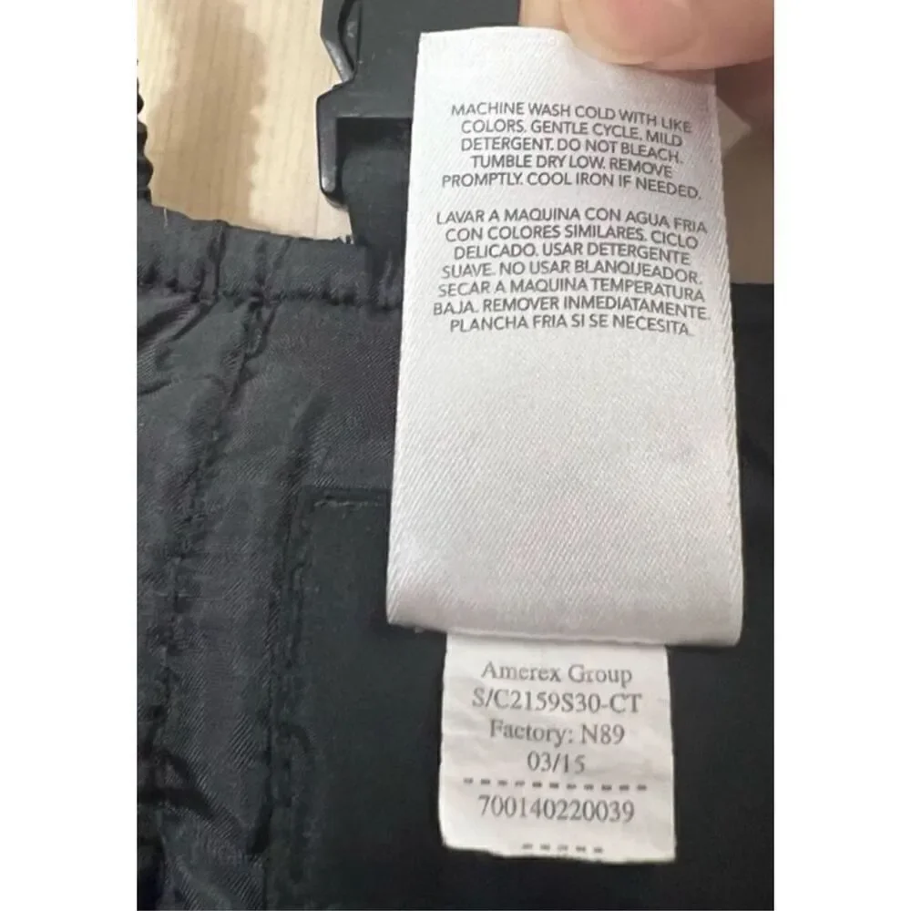 Carter's S/4 Snow Pants Black Bib Overalls Pant Overall Warm Winter Snow Zip Up